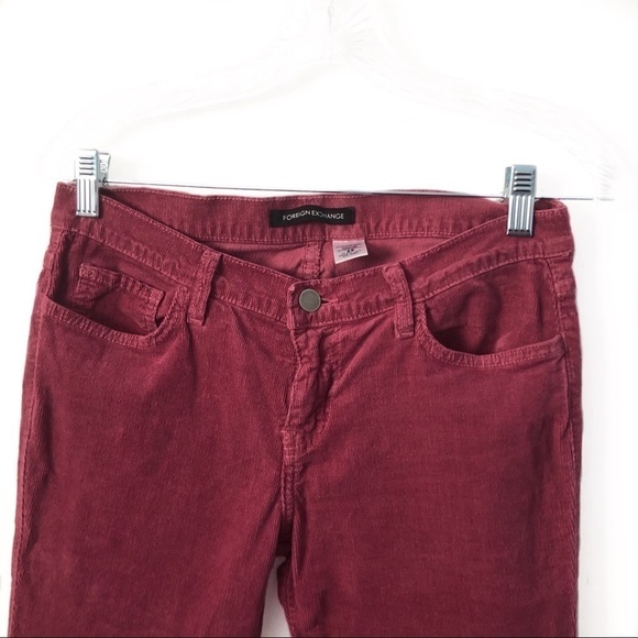 Foreign Exchange corduroy maroon pants - Picture 2 of 5